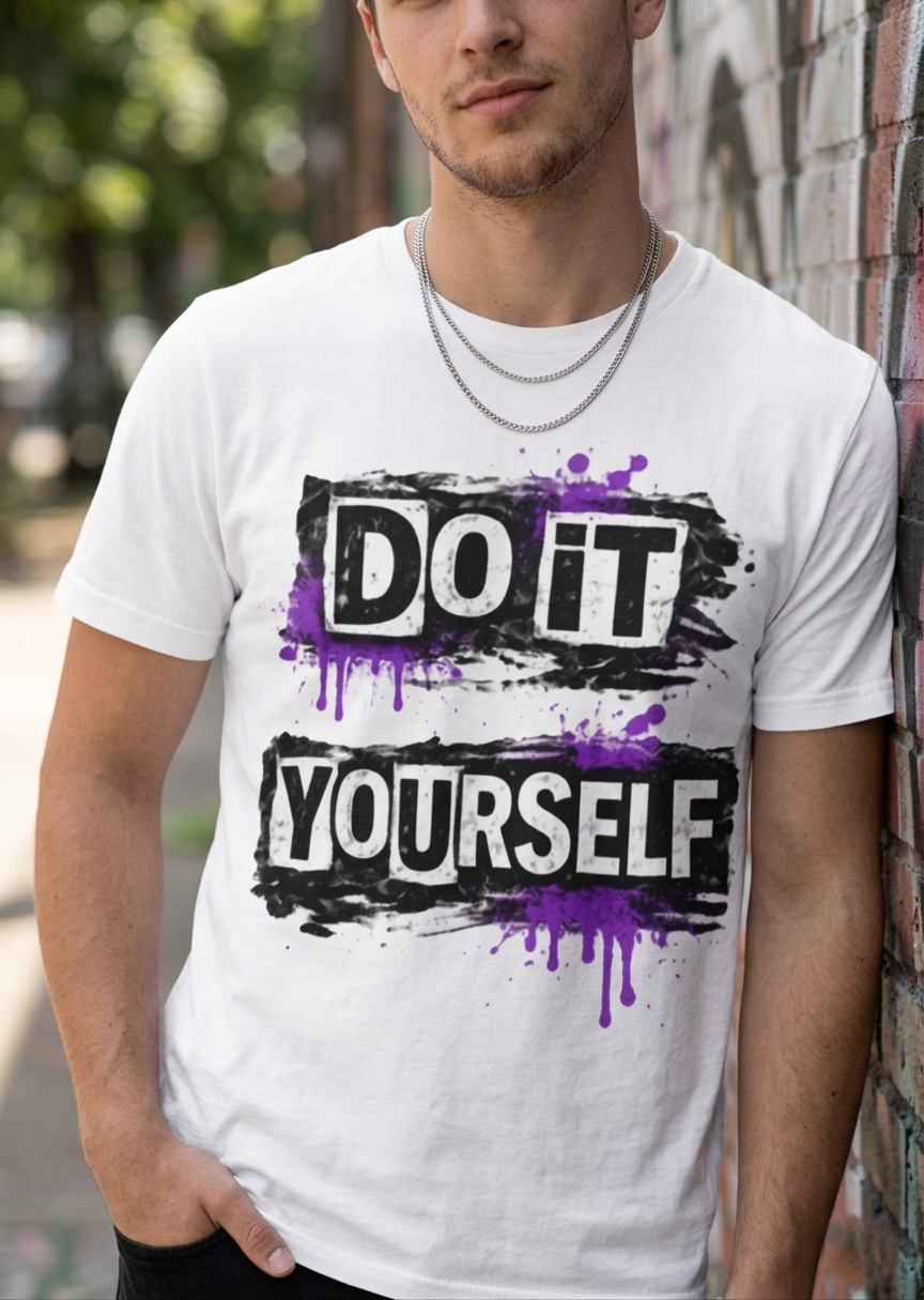 "Do It Yourself" Punk-Style Graphic Tee