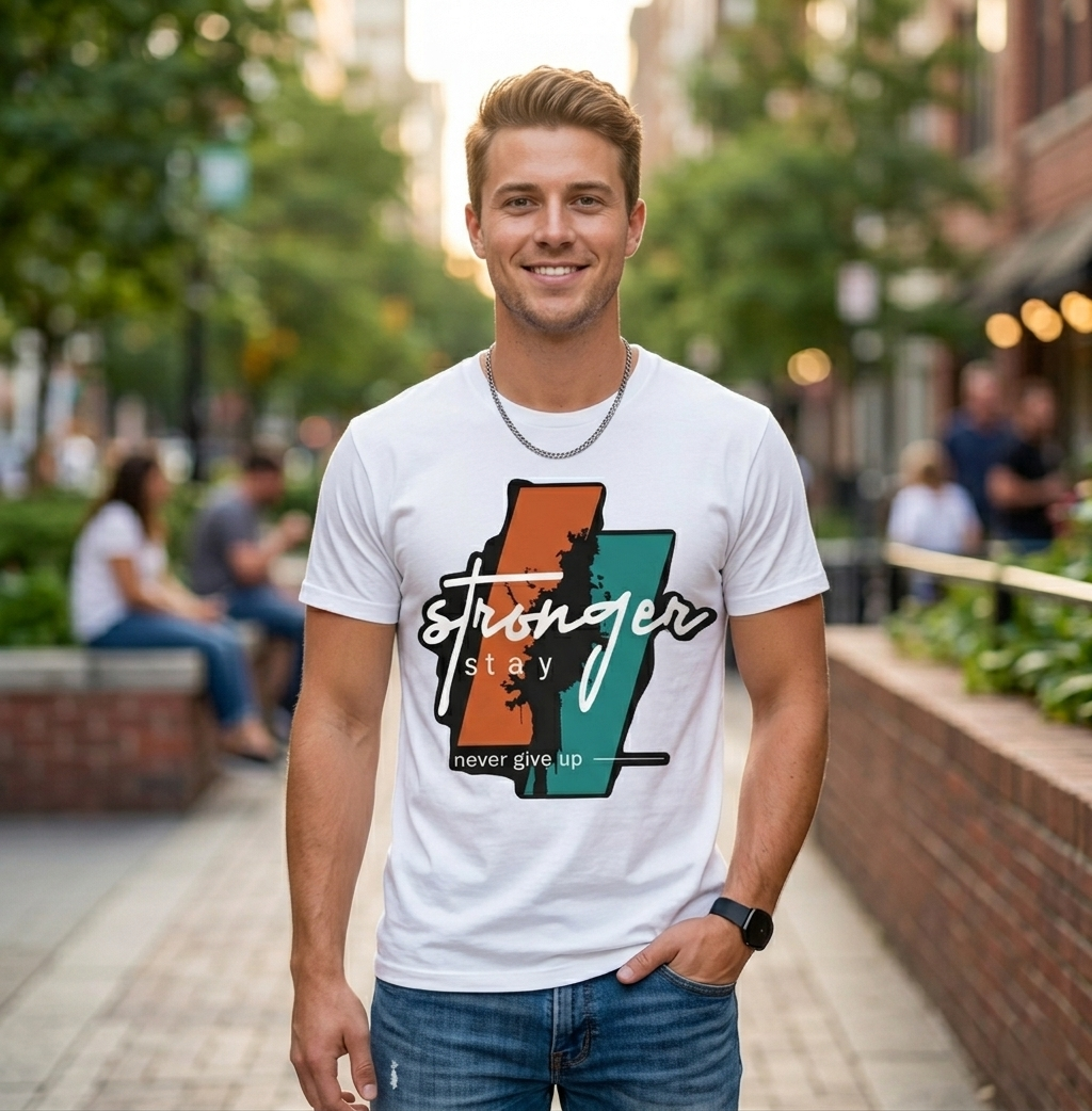The "Stronger Stay" Motivational T-Shirt