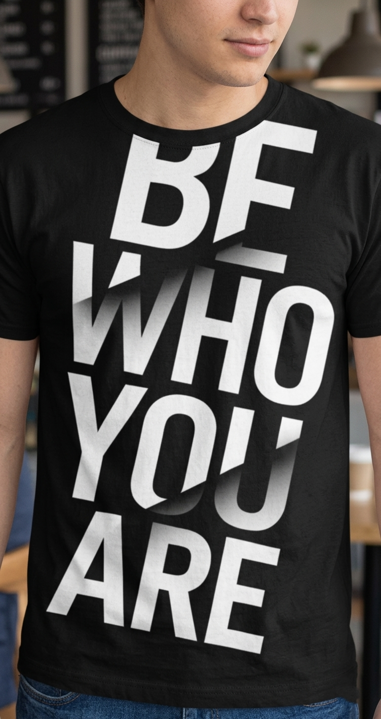 Be Who You Are – Slice Typography Premium T-Shirt