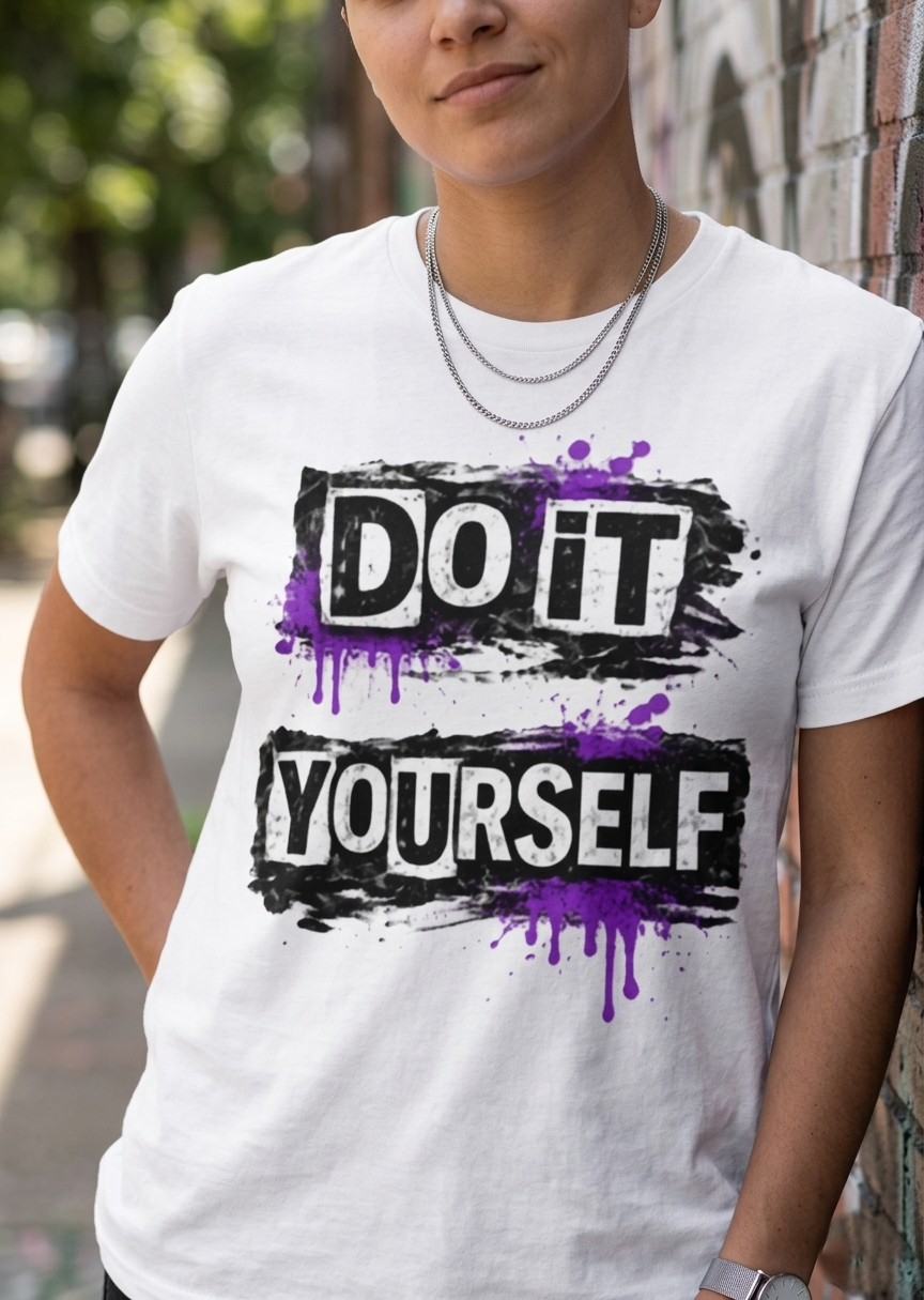 "Do It Yourself" Punk-Style Graphic Tee