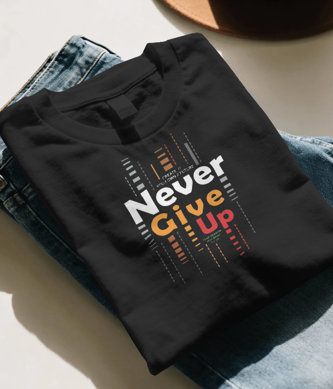 Motivational Edge: Create Your Future Urban Graphic Black T-Shirt